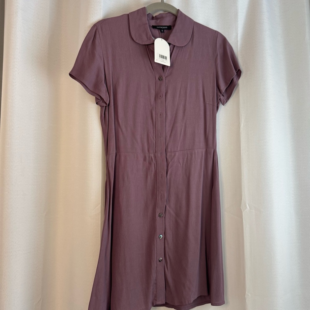 Olivaceous Lilac Button-Up Dress